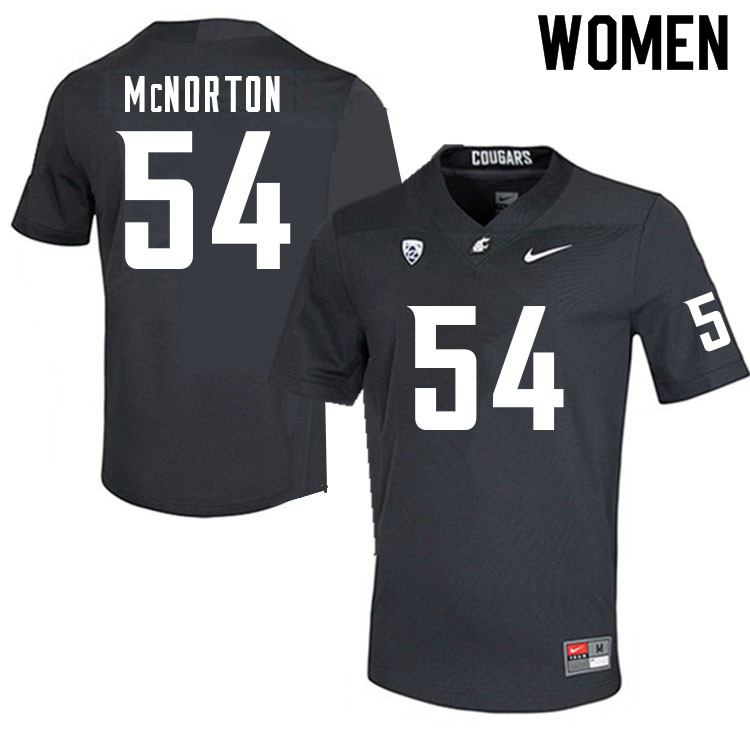 Women #54 James McNorton Washington Cougars College Football Jerseys Sale-Charcoal
